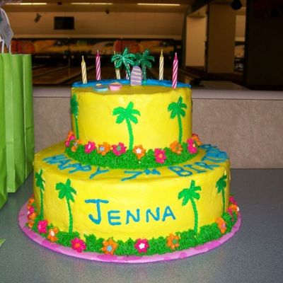 Hawaiian Theme Cake