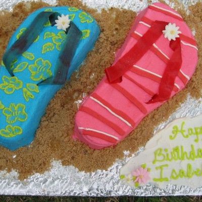 Flip Flop Beach Cake