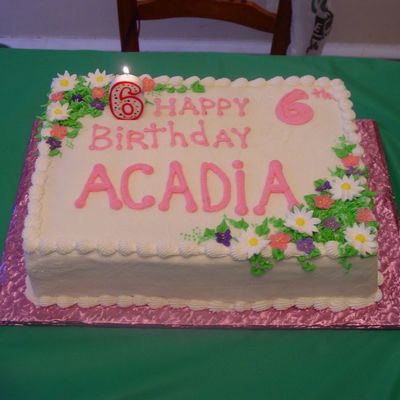 Daisys & Violets Sheet Cake