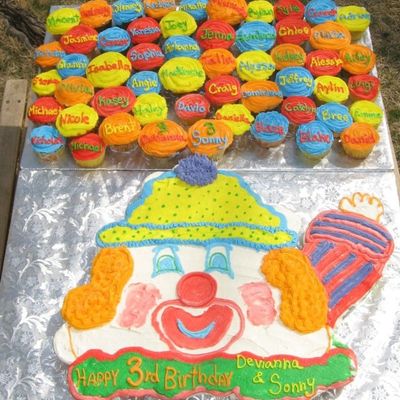 Clown Cupcake Cake