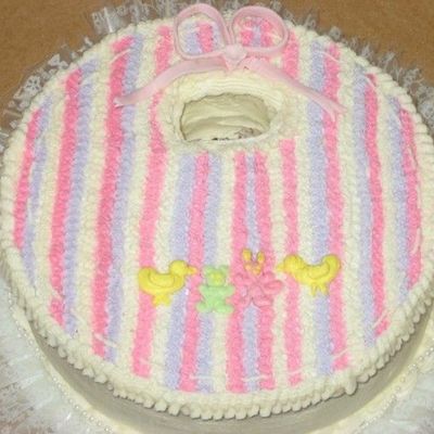 Baby Bib Shower Cake
