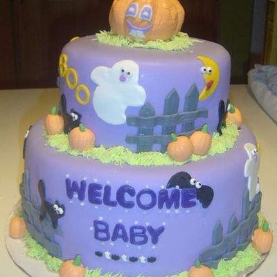 Halloween Baby Shower Cake