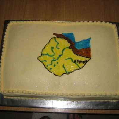 Ethiopia Map Cake