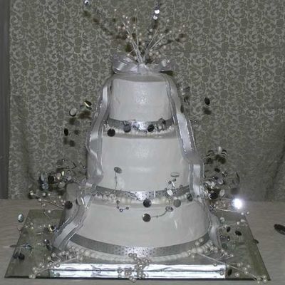 Silver Wedding Cake