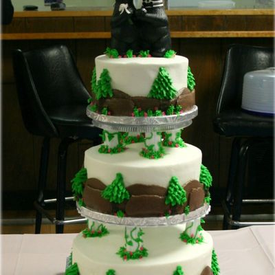 Smoky Mountain Wedding Cake