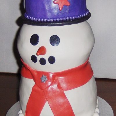 Snowman Birthday Cake
