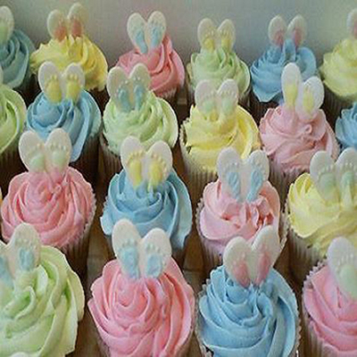 Baby Shower Multi-Coloured Cupcakes