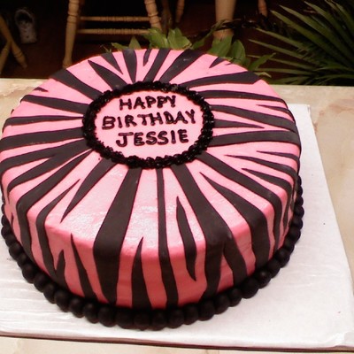 Round Zebra Print