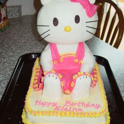 3-D Hello Kitty Birthday Cake