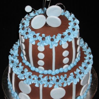 Blue/brown Cake For Fun