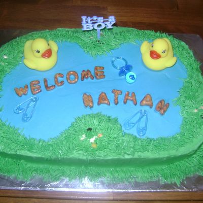 Rubber Duckies On A Pond