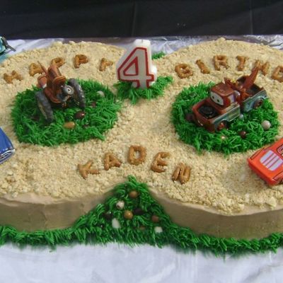 Cars Theme Race Track Cake