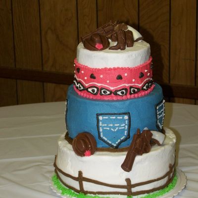 Western Themed Grooms Cake