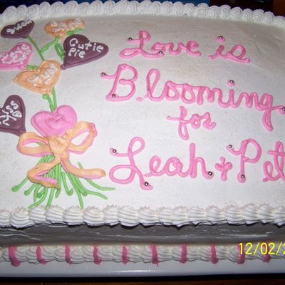 Sweetheart Themed Shower Cake