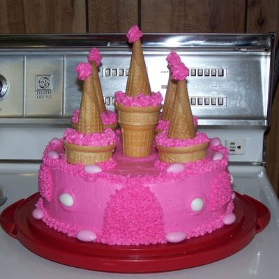 Pink Castle Cake