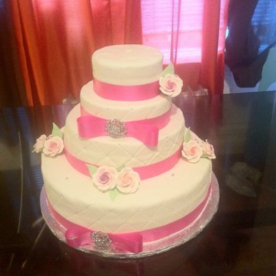 Pink Wedding Cake