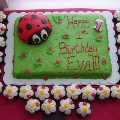 Ladybug W/matching Cupcakes