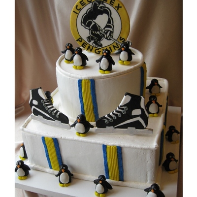 Ice Hockey Ice Cream Cake