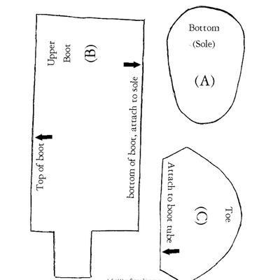 Baby Ugg Boots Template
