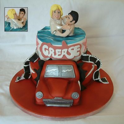 Grease Themed Birthday Cake