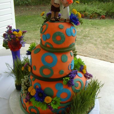 Orange Cake W/circles