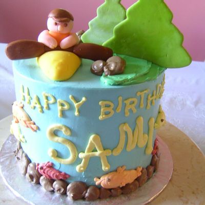 Kayak Birthday Cake