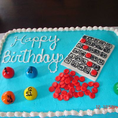 Bingo Birthday Cake