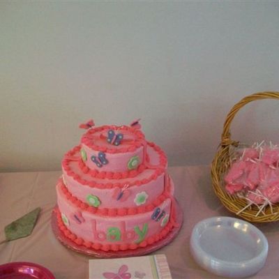 Butterfly Baby Shower Cake