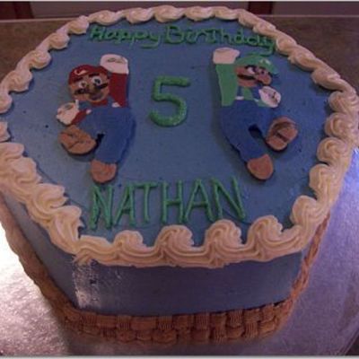 Nathan's Mario Brother Cake