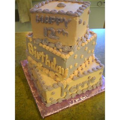 Pink And Purple Birthday Cake