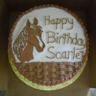 Horse Head Birthday Cake