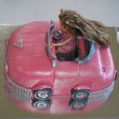 Pink Bratz Car Cake