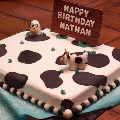 Cow Birthday Cake