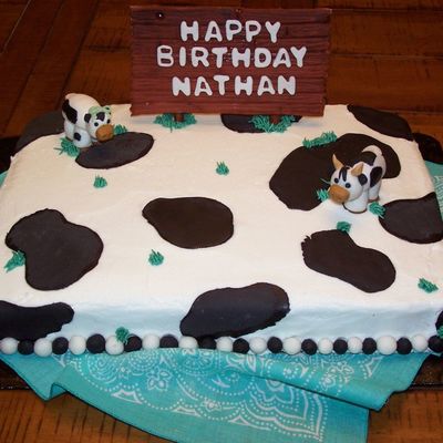 Cow Birthday Cake #2