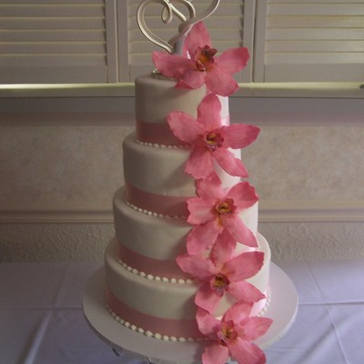 Orchid Wedding Cake