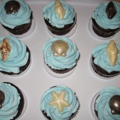 Seashell Cupcakes
