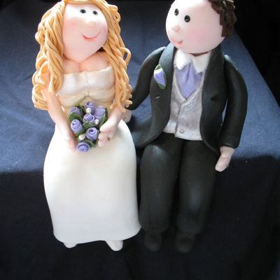 Bride And Groom Fondant Figures