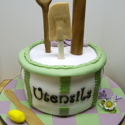 Kitchen Themed Shower Cake