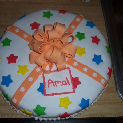 Present With Bow Cake