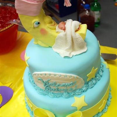 Moon Baby Shower Cake