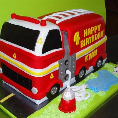 Fire Truck Cake