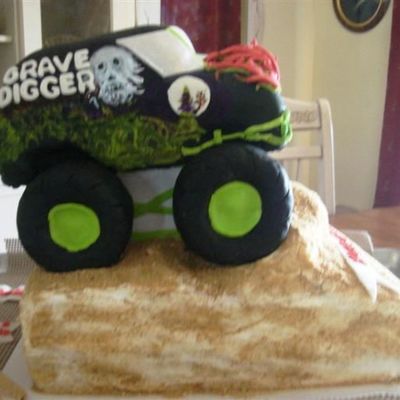 Grave Digger Birthday Cake