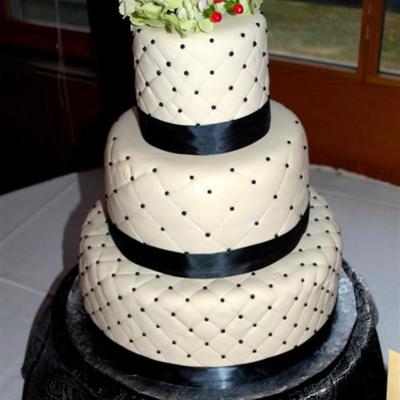 Bethany's Quilted Wedding Cake