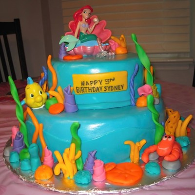 Ariel Birthday Cake