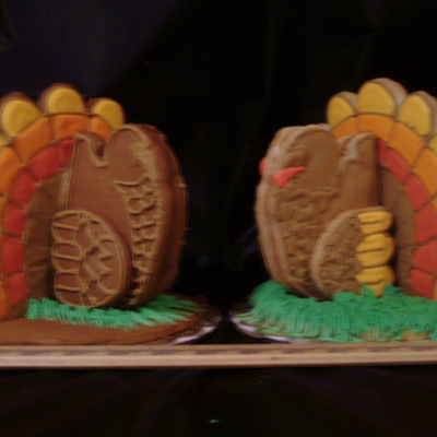 Stand-Up Giant Thanksgiving Turkey Cookies