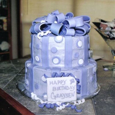 Purple Polka Present