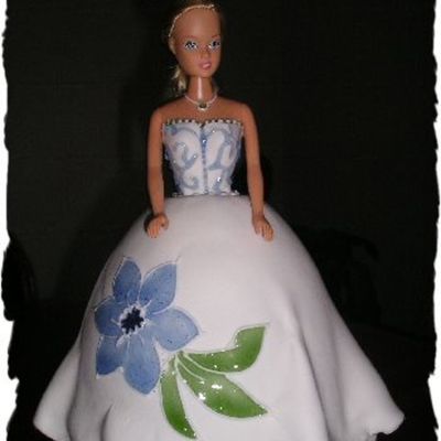 Dollcake With Blue Flower