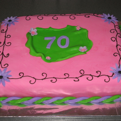 70 Year Birthday Cake