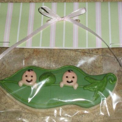 Sweet Pea Baby Cookies (Twins)