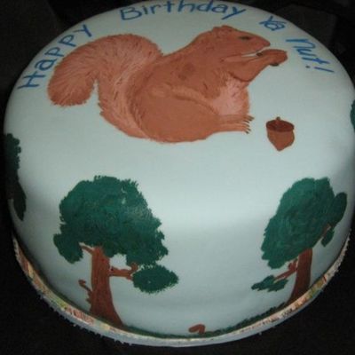 Squirrel Birthday Cake